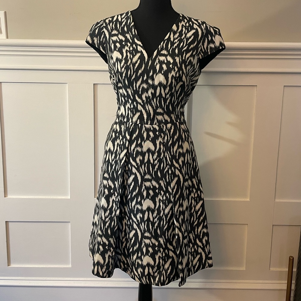 Black and white cocktail dress